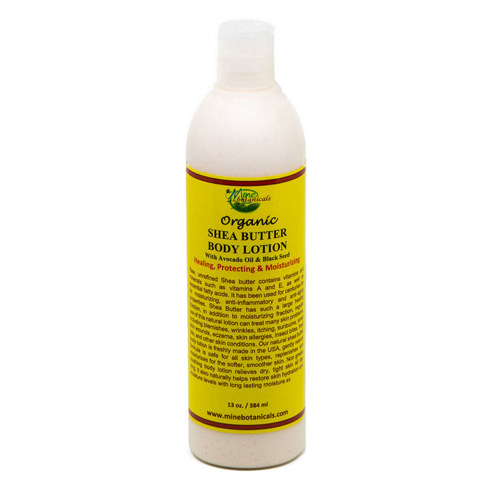 Organic Shea Butter Body Lotion - With Avocado Oil & Black Seed