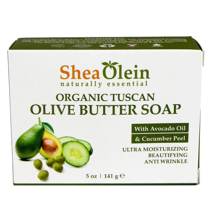 Organic Tuscan Olive Butter Soap With Avocado Oil & Cucumber Peel