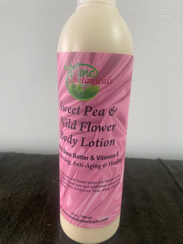 Sweet Pea & Wild Flower Body Lotion with Shea Butter & Vitamin-E Moisturizing, Ant-Aging & Healing
